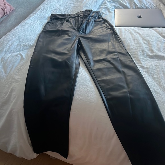 Madewell Pants & Jumpsuits Madewell Vegan Leather Pants Wore Once